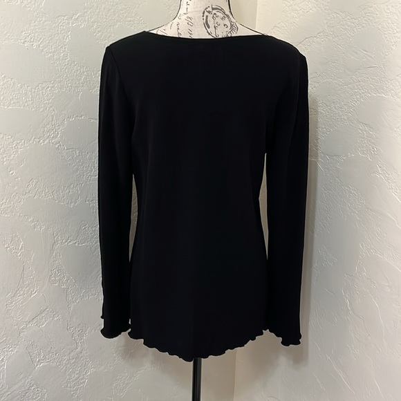 Travel Elegance Long Sleeve Black Top.
Size Large - Picture 7 of 15